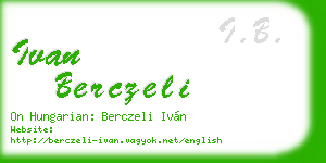 ivan berczeli business card